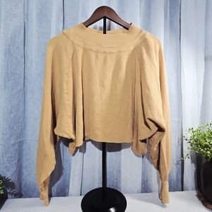 We The Free Camel Ribbed Top
